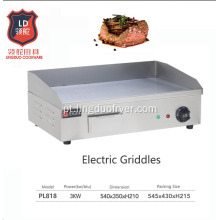 Equipamento de cozinha de restaurante Mesa de aço inoxidável Top Comercial Electric Griddle para Grill Meat Fast Food Food Supply